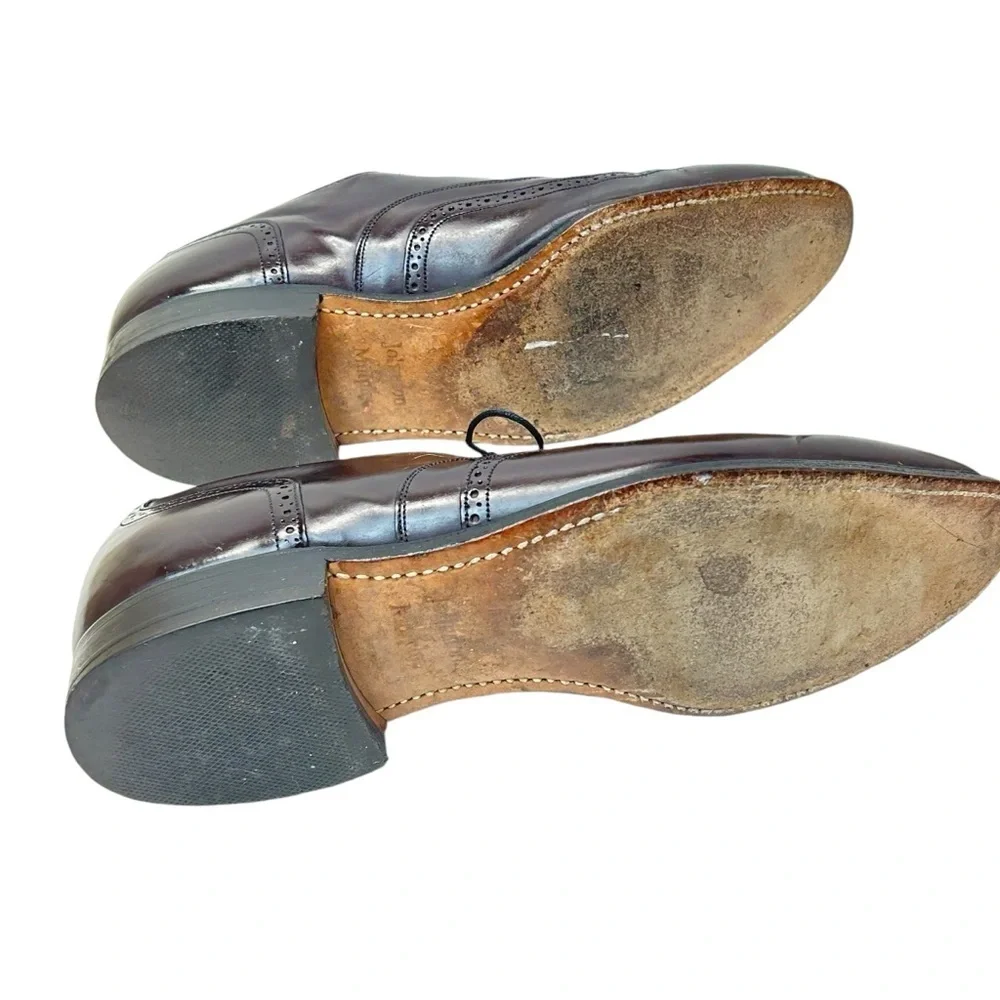 Johnston & Murphy Brown Wingtip Oxford Dress Shoes Size 9.5